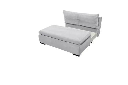 Schlafsofa - 2-Sitzer inkl. Schlaffunktion, Stoff, Hellgrau