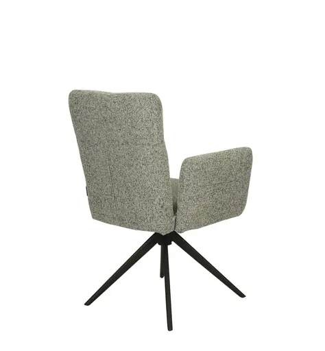 Armlehnstuhl MYLENE - drehbar, Stoff, Schlamm