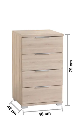 Nachtkommode- Sandeiche Dekor