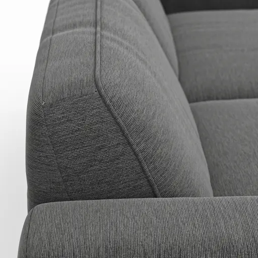 Ecksofa Morten - 1,5-Sitzer, Longchair rechts, Stoff, Grau-Beige