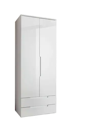 Kleiderschrank - B ca. 84 cm, Weiß