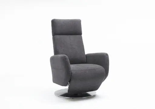 Relaxsessel - inkl. Relaxfunktion, Stoff, Silbergrau