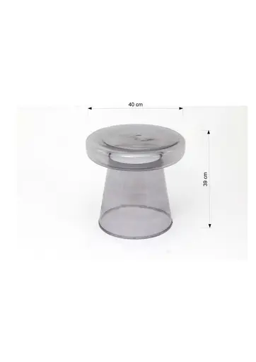 Beistelltisch - Ø/H ca. 40x39 cm, Grau