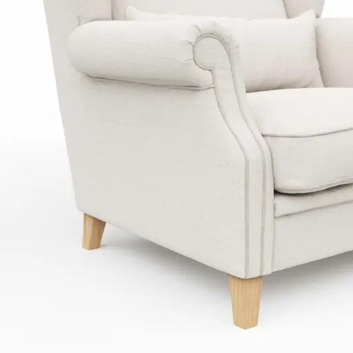 Sessel Mapleton - Stoff, Creme