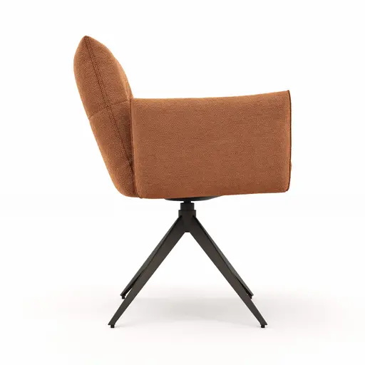 Armlehnstuhl Coscino - Stoff, Terrakotta