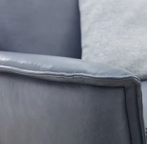 Sessel Bolivien - Kopfteil verstellbar, Leder, Steel