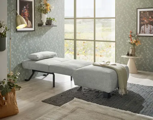 Faltsessel EBBY - ohne Armlehne inkl. Schlaffunktion, Stoff, Grau