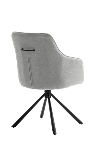 Armlehnstuhl - drehbar, Stoff, Hellgrau