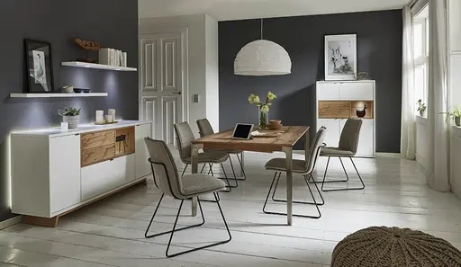 Polsterstuhl - Stoff, beige