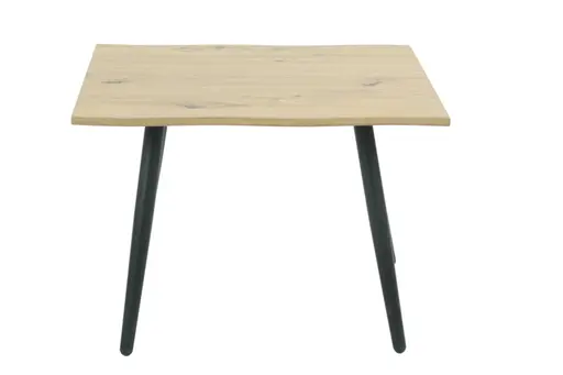 Couchtisch - LB ca. 60x60 cm, Artisan Eiche Nachbildung, Schwarz, Baumkante