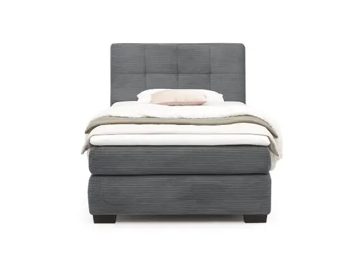 Boxspringbett JILA- Ligefläche ca. 120x200 cm, Stoff, Grau