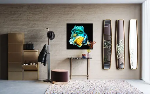 Glasbild - LB ca. 100x100 cm, Mehrfarbig, Schwarz