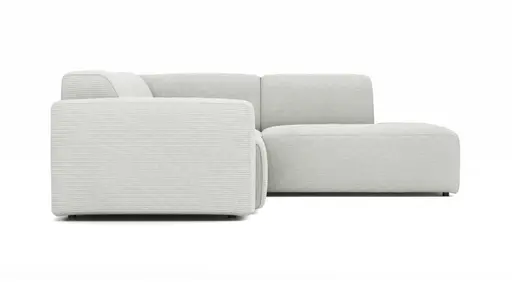 Ecksofa Elementos - 1,5-Sitzer links mit Ecke rechts, Stoff, Weiß