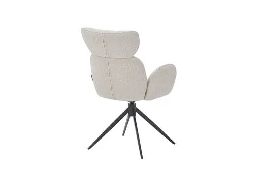 Armlehnstuhl MAIRA - drehbar, Stoff, Beige