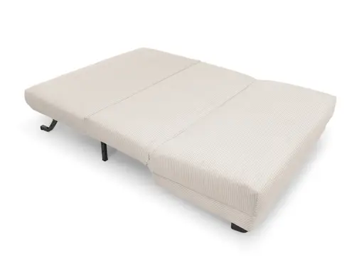  Schlafsofa EASY Optik A - 2-Sitzer ohne Armlehne, 140 cm inkl. Schlaffunktion, Cord, Beige