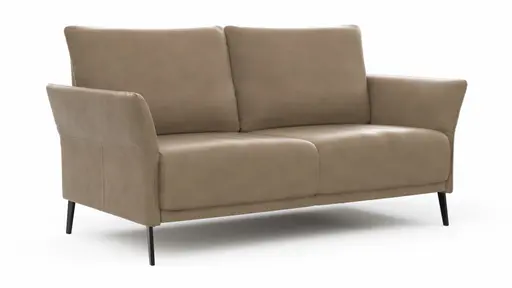 Sofa Rosario - 2-Sitzer, Leder, Rauchbraun