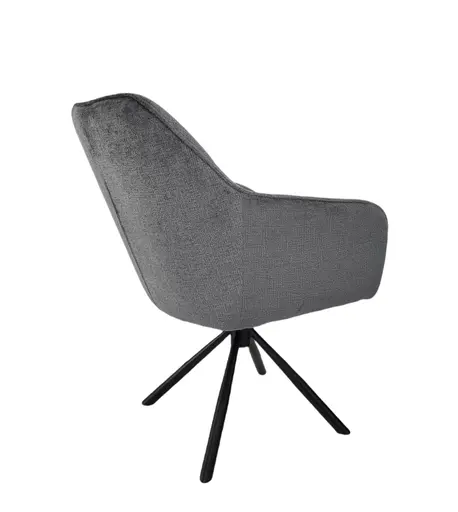 Armlehnstuhl MARLE - drehbar, Stoff, Anthrazit