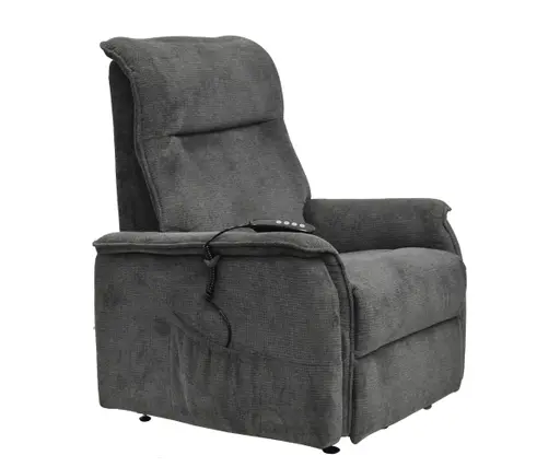 TV-Sessel MIKLAS - Aufstehhilfe, Relaxfunktion, Stoff, Grau