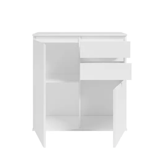 Kommode - B ca. 80 cm, Weiß
