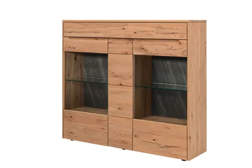 Highboard - Astbuche massiv