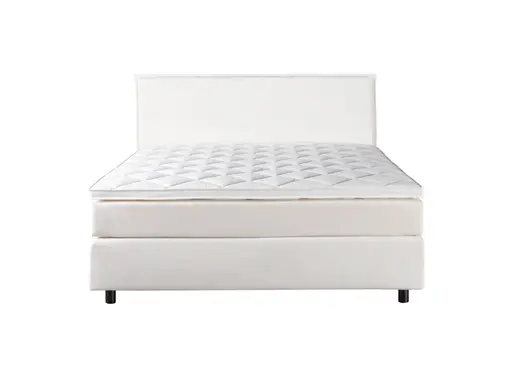 Boxspringbett Premium Line Board - Liegefläche ca. 180x200 cm, Stoff, Weiß