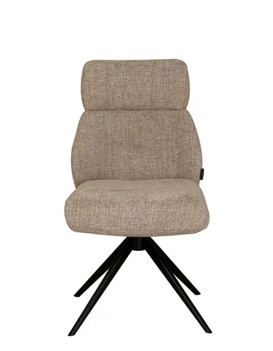 Stuhl MILILANI - drehbar, Stoff, Taupe