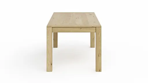 Esstisch Amora - ausziehbar, LB ca. 180x90 cm, Wildeiche massiv bianco