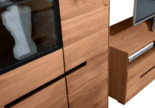 TV-Board- Eiche, Massiv