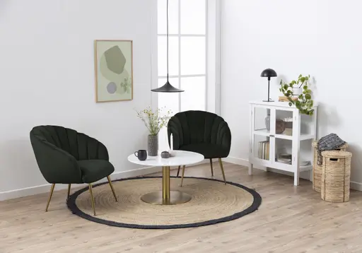 Loungestuhl - Samt, Dunkelgrün