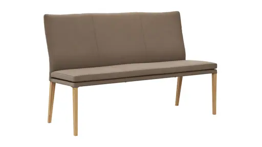 Polsterbank Tuma - Breite ca. 155 cm, Leder, Kitt