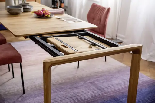 Esstisch 3400 - ausziehbar, LB ca. 220x100cm, Asteiche massiv