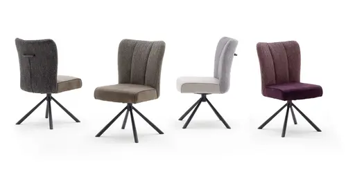 Stuhl - drehbar, Stoff, Cappucino