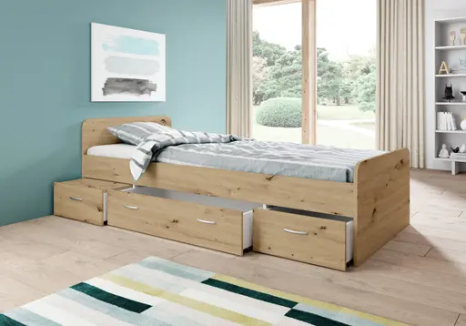 Kojenbett - Liegefläche ca. 90x200 cm, Artisan Eiche Nachbildung