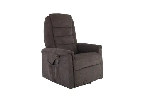 TV-Sessel MYRON - Aufstehhilfe, Relaxfunktion, Kopfteilverstellung, Stoff, Braun