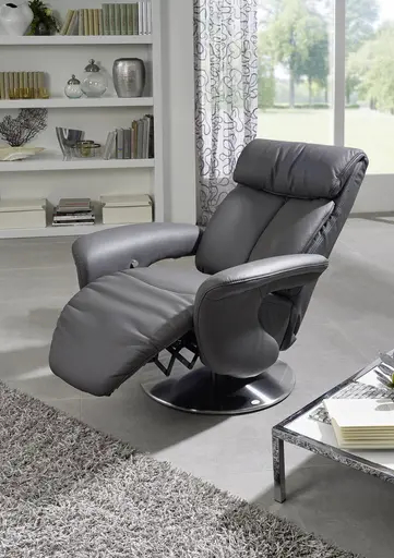 Fernsehsessel EM 8039-8049 - Relaxfunktion inkl. Aufstehhilfe motorisch, Leder, Schlamm