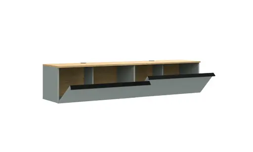 Hängeelement - mit Beleuchtung, B ca. 174 cm, Schilfgrün, Gustavson Oak Nachbildung