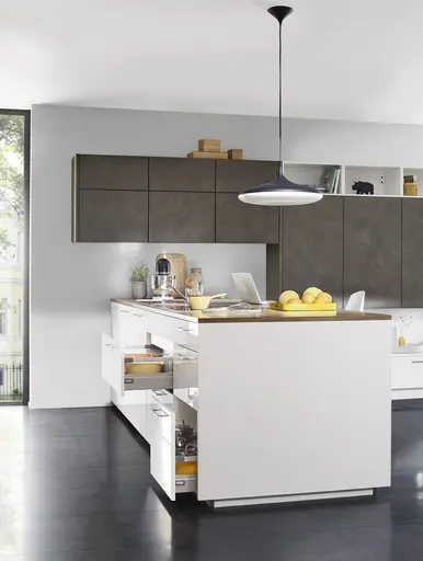 Inselküche 41.130 5 421, Zement anthrazit Nachbildung