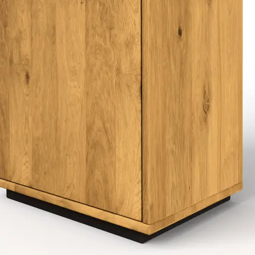 Vitrine Savannah - Anschlag links, Wildeiche massiv, natur geölt