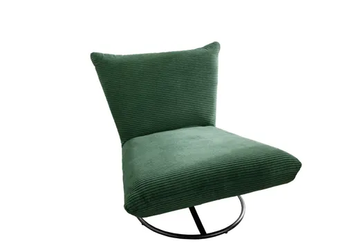 Drehsessel - Cord, Mossgrün