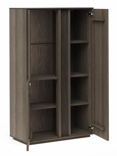 Highboard Saratoga - Buche massiv, silbergrau geölt