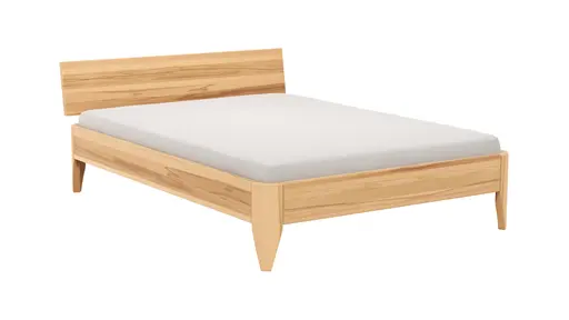 Bettgestell 1660 - Liegefläche ca. 140x200 cm, Kernbuche massiv, geölt