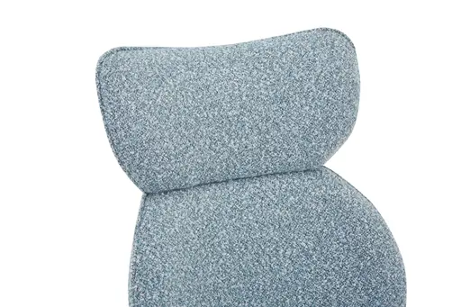 Stuhl MIRNA - drehbar, Stoff, Blau