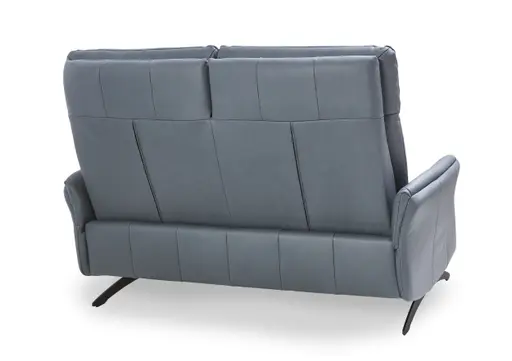 Sofa - 2,5-Sitzer, Leder, Graublau