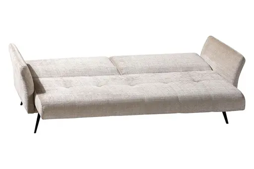 Multifunktionssofa - Rückenlehne/Sitztiefe verstellbar, Stoff, Silbergrau