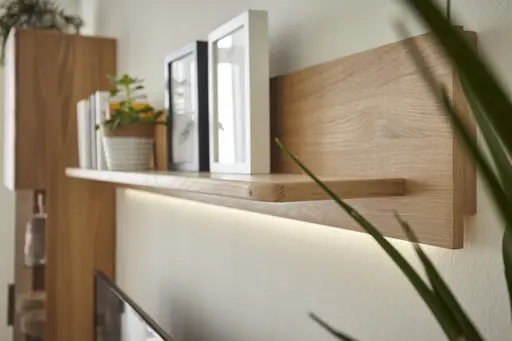 Wohnwand Paso - Holzfarben Bianco