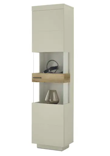 Vitrine - mit Beleuchtung, B ca. 50 cm, Kaschmir, Coast Evoke Eiche Nachbildung