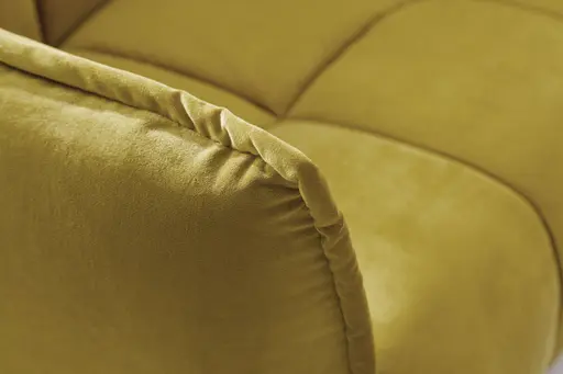 Sofa Hedda - 2-Sitzer, Velour, Senfgelb