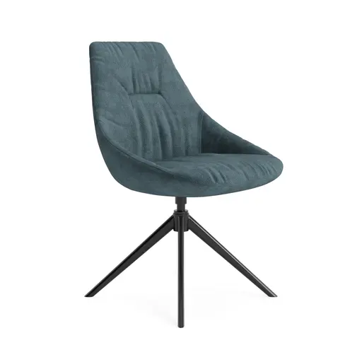 Stuhl Pegara Plus - Drehbar, Stoff, Petrol