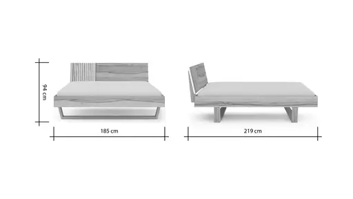 Bettgestell Tigris - Liegefläche ca. 180x200 cm, Kernbuche massiv, geölt