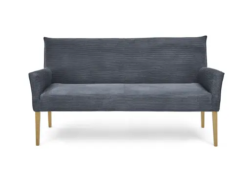  Polsterbank SITTING TOGETHER_K- Stoff, Dunkelgrau, Eiche Natur